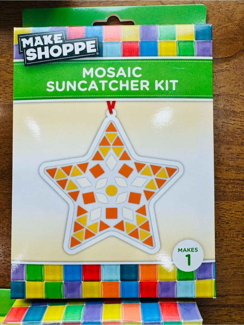 Set of 5 Mosaic Craft Kits-Multicolor Frame, Sun-catchers and Coasters